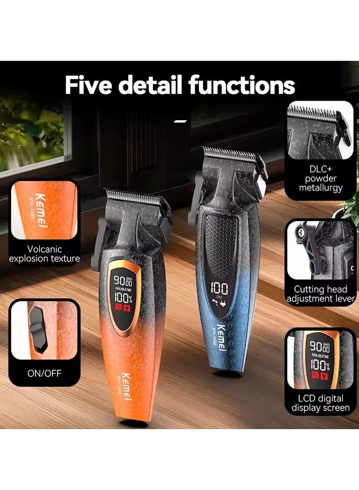 كيمي km-1686 9000RPM ماكينة حلاقة شعر احترافية قابلة لإعادة الشحن - Image 4