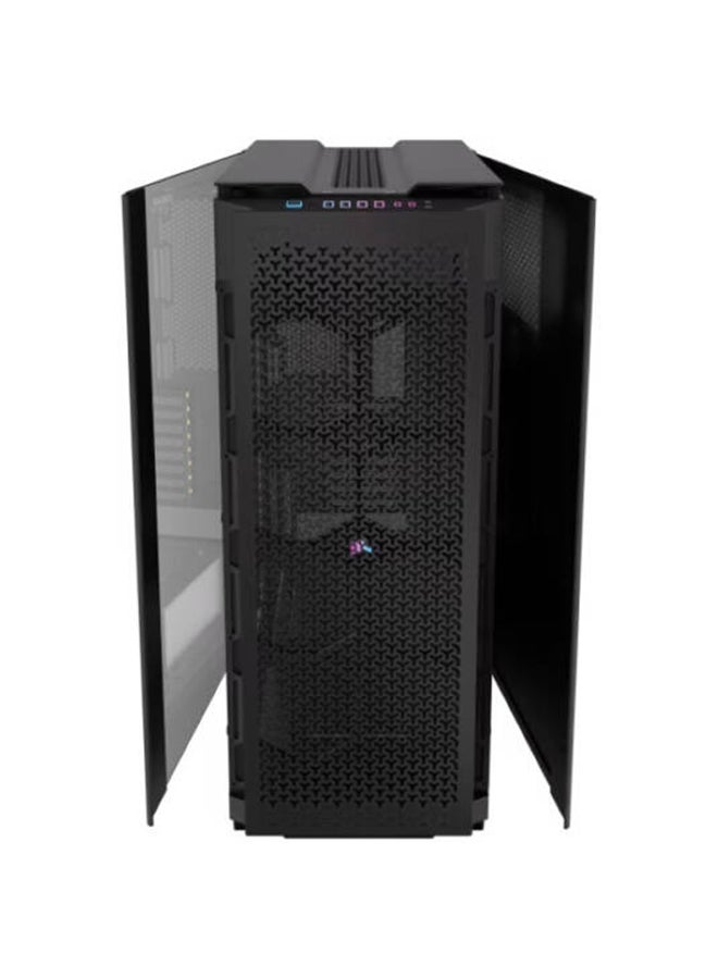 CORSAIR - 9000D RGB AIRFLOW Super Full-Tower PC Case, Steel & Tempered Glass, Supports Mini-ITX to E-ATX, 18x 120mm Fans, 480mm Radiator, InfiniRail Mounting, iCUE LINK Hub, 6x SSD, 5x HDD, 8 Expansion Slots, 580mm GPU, 180mm CPU Cooler, 225mm PSU, Vertical Mount, Dust Filters, USB 3.2, Tempered Glass Panel, 76mm Cable Space, No Fans Included | CC-9011273-WW Black - Image 1