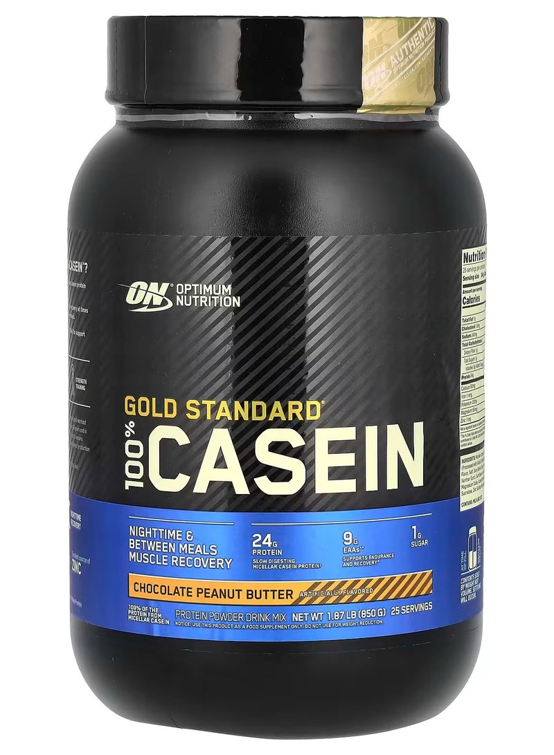Optimum Nutrition Gold Standard 100% Micellar Casein Protein Powder, 24 Grams of Protein, Slow Digesting, Helps Keep You Full, Overnight Muscle Recovery - Chocolate Penaut butter, 1.87 Lbs, 25 Servings (850 G)  - Image 1