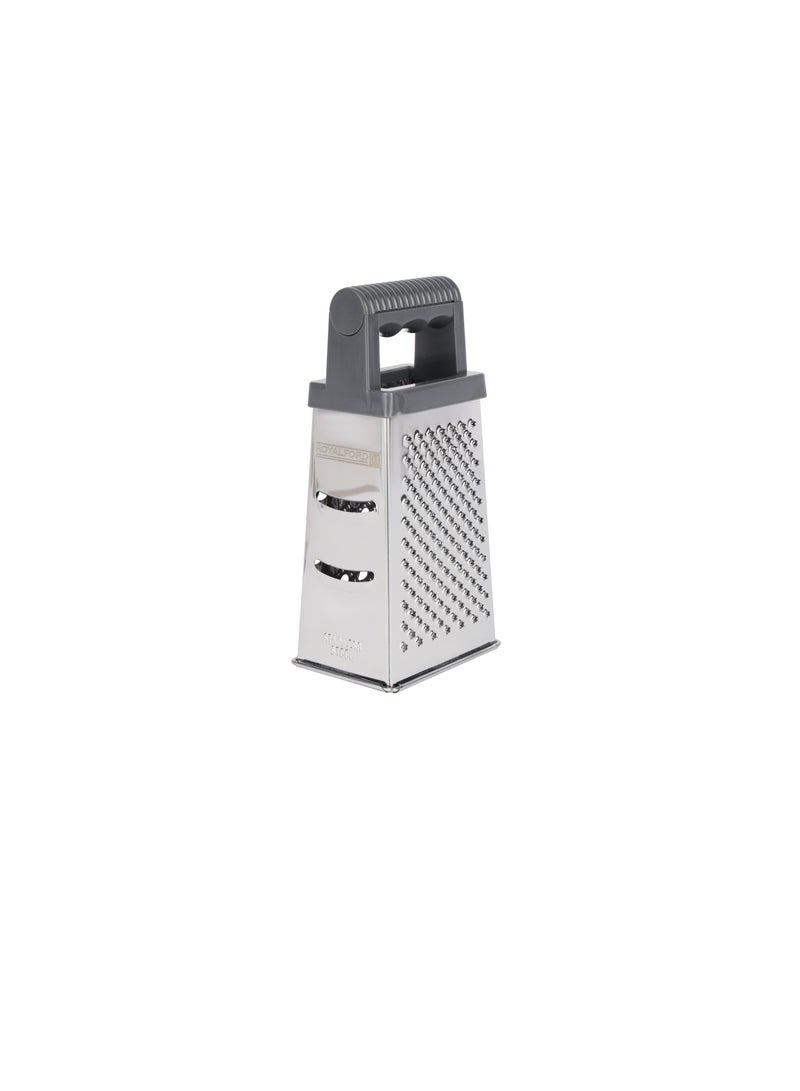 Royalford Royalford Stainless Steel 4-Sided Grater- RF12348/ with PS handle, Light-Weight and Compact Design/ Multiple Grating Style Silver  - Image 3