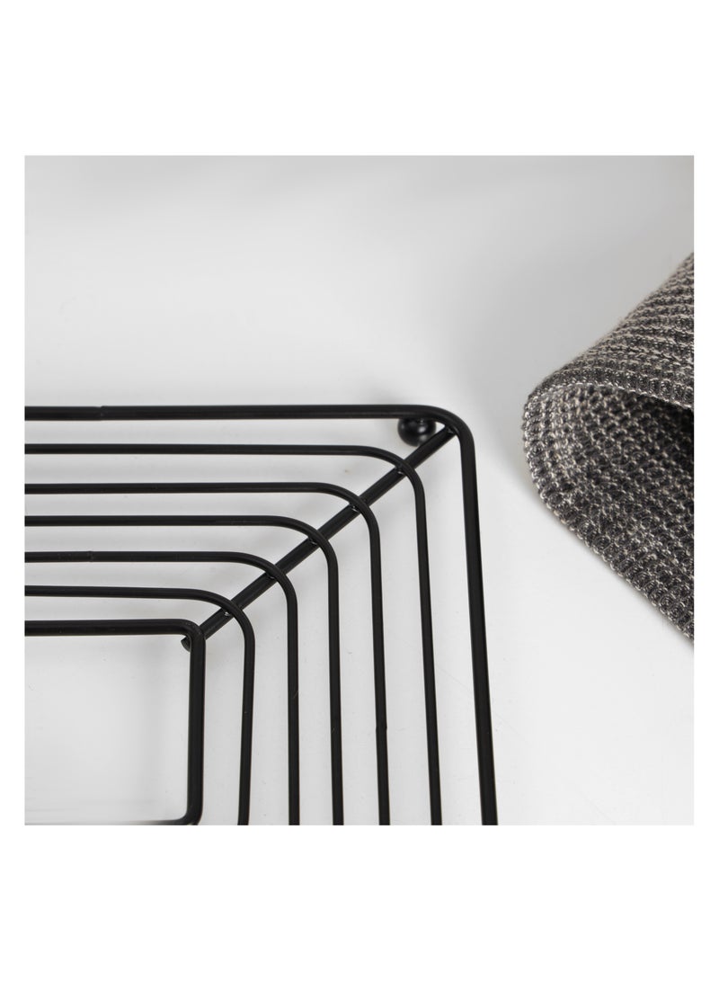 Royalford Trivet Square Ring- RF12448/ 18 cm Iron Heat Pad for Hot Utensils, Pot, Heat-Resistant Stand Black - Image 3