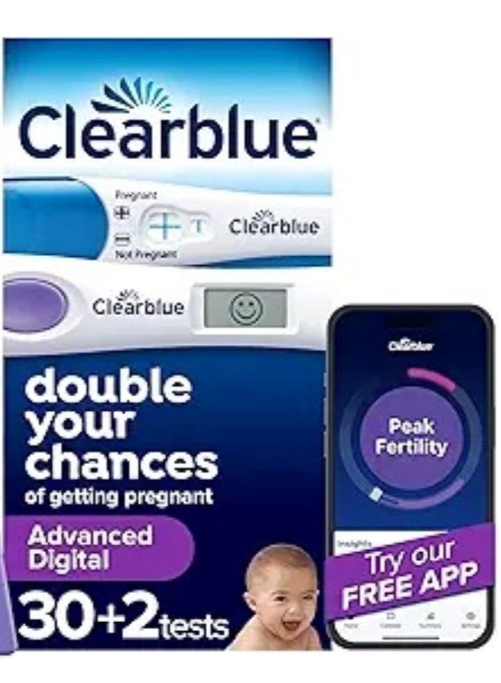كليربلو Advanced Digital Ovulation Test Kit, 32 Ct  - Image 1