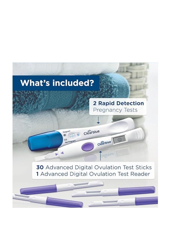 كليربلو Advanced Digital Ovulation Test Kit, 32 Ct  - Image 5