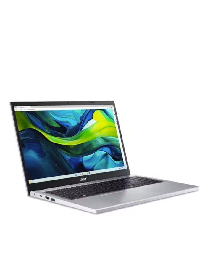 Acer - Aspire Go Laptop With 15.6-Inch FHD Display, Intel Quad Core N100 Processor/4GB RAM/128GB UFS Storage/Intel UHD Graphics/Windows 11 Home English Silver - Image 1