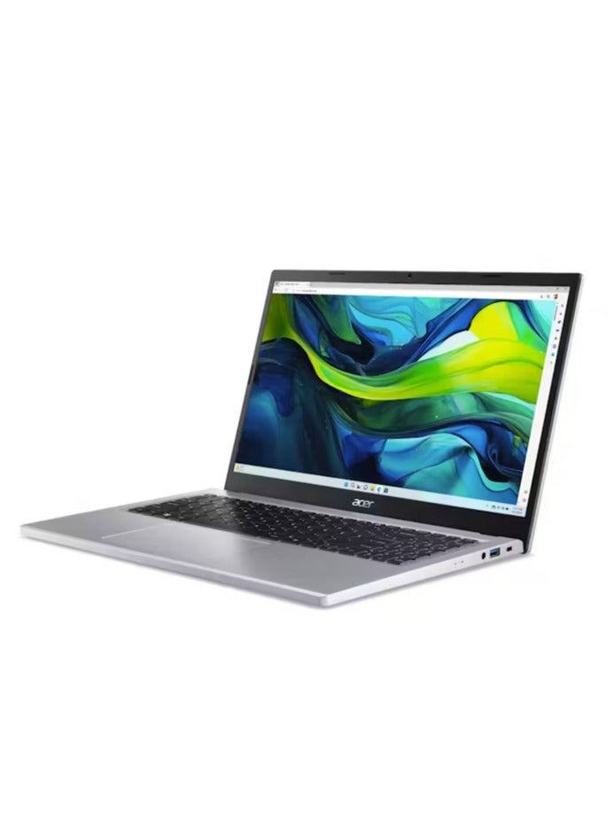 Acer - Aspire Go Laptop With 15.6-Inch FHD Display, Intel Quad Core N100 Processor/4GB RAM/128GB UFS Storage/Intel UHD Graphics/Windows 11 Home English Silver - Image 1