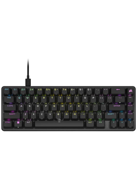 CORSAIR K65 PRO MINI RGB 65% Optical-Mechanical Gaming Keyboard, Backlit RGB LED, CORSAIR OPX, Black, Black PBT Keycaps, (CH-91A401A-NA)