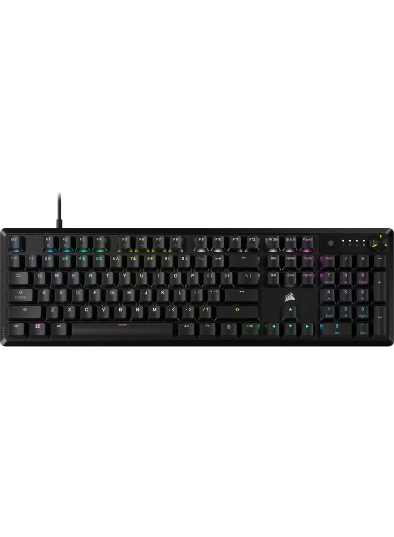 كورسير - CORSAIR K70 RGB CORE Mechanical Gaming Keyboard, Backlit RGB LED, CORSAIR MLX Red, Black, (CH-910971E-NA) - Image 1