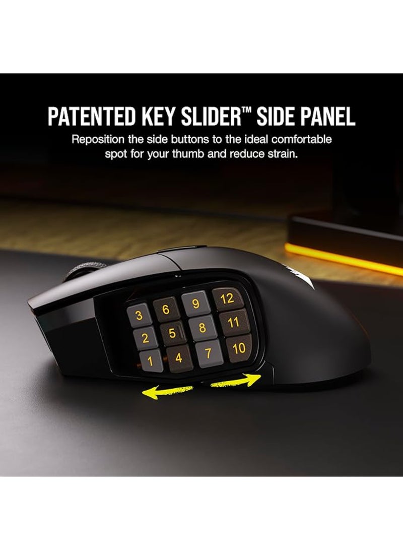 كورسير Scimitar Elite Wireless Gaming Mouse, Wireless, Backlit Rgb Led, 26000 Dpi, Optical, (Ch-9314311-Ap)  - Image 4