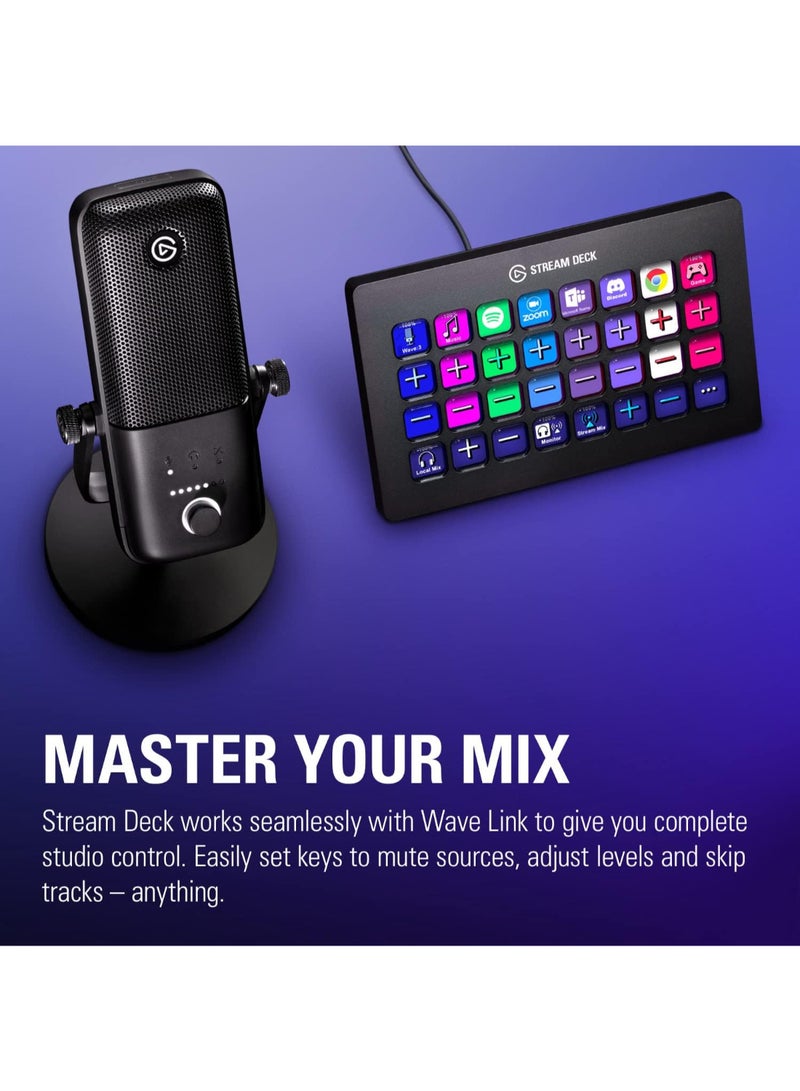 elgato - Wave:3 - Premium Studio Quality Usb Condenser Microphone For Streaming, Podcast, Gaming And Home Office, Free Mixer Software, Sound Effect Plugins, Anti-Distortion, Plug ’N Play, For Mac, Pc - Image 1