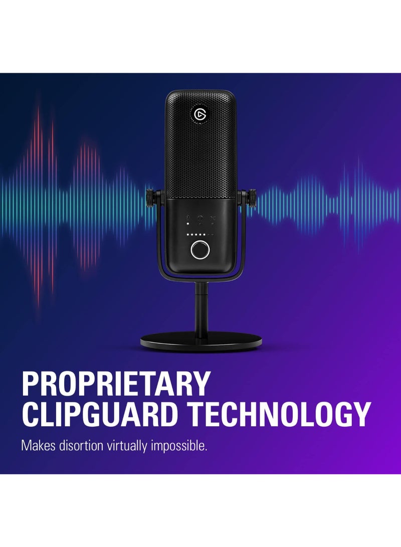 elgato - Wave:3 - Premium Studio Quality Usb Condenser Microphone For Streaming, Podcast, Gaming And Home Office, Free Mixer Software, Sound Effect Plugins, Anti-Distortion, Plug ’N Play, For Mac, Pc - Image 1