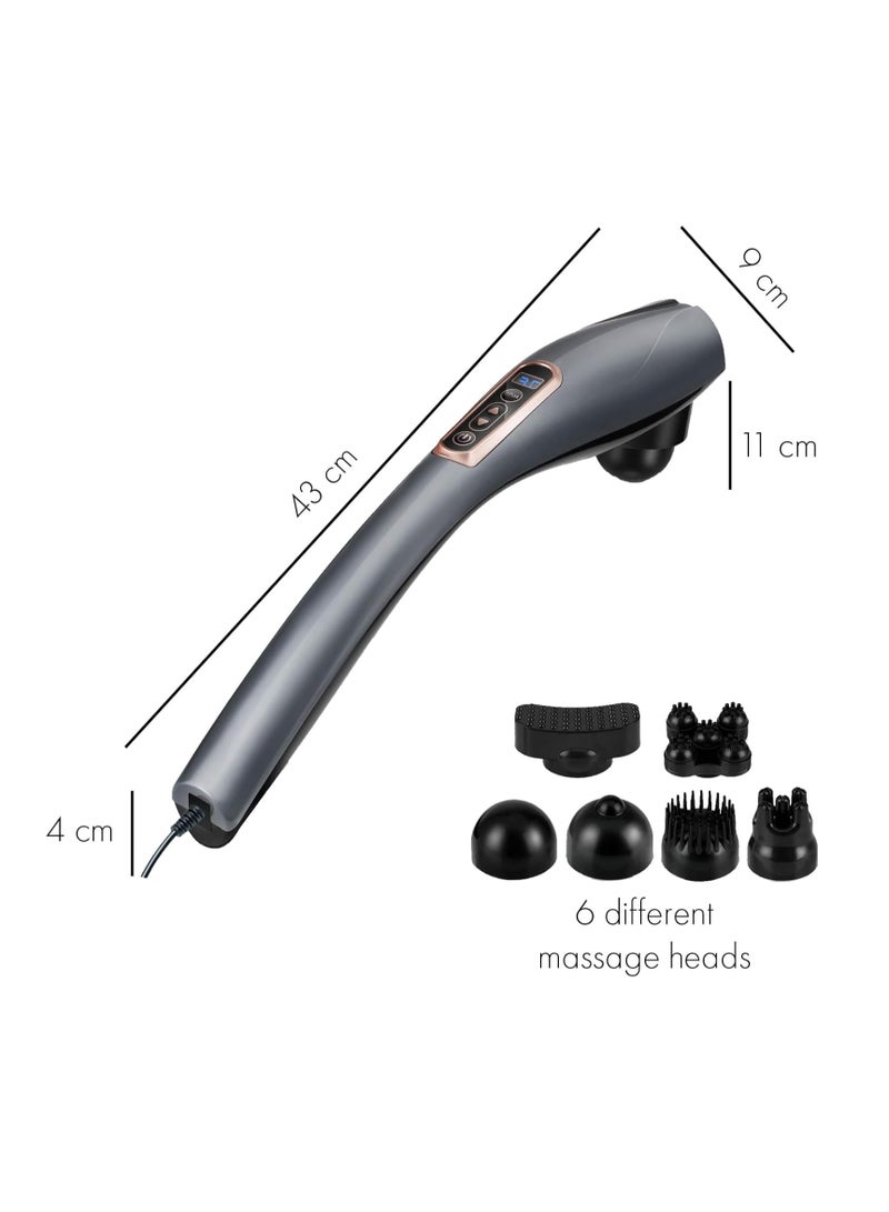 توشيونيكس مدلك كهربائي محمول نهائي لاسلكي وقابل لإعادة الشحن مع 6 رؤوس قابلة للتبديل لتخفيف آلام العضلات العميقة واسترخاء الجسم بالكامل - Image 3
