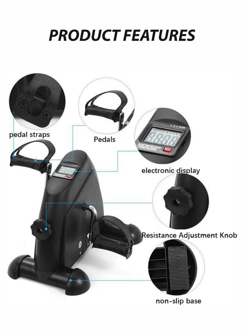 توشيونيكس Mini Pedal Exerciser Bike Portable Under Desk Cycle for Arm and Leg Exercise Adjustable Resistance LCD Monitor Compact and Lightweight Easy to Use for Home Gym Office and Physiotherapy - Image 3