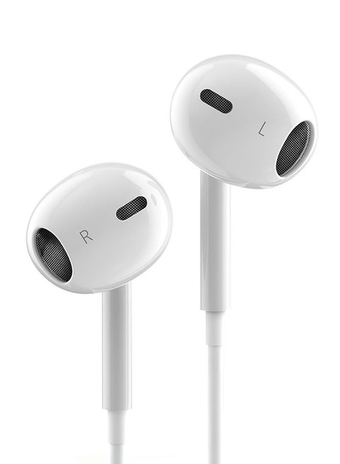 Trail Play, wired earbuds, Control buttons, USB-C,iPhone and Android, EP-CC1 White White
