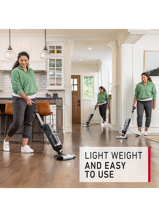 HOOVER - Streamline Corded Hard Floor Cleaner Machine, Wet Dry Vacuum Floor Cleaning Machine, Wash and Vacuum in One Step, Boost Mode, Self-Cleaning System, Ideal for Hardwood, Luxury Vinyl, Tile, and More 0.42 L 340 W CDHF-SLME Graphite/Red - Image 1