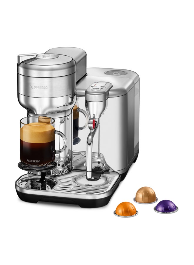 Nespresso Vertuo Creatista GCV5 Capsule Coffee Machine, With Automatic Milk Frother Wand for Latte Art And Cappuccino, Brews 7 Cup Sizes for Black Coffee, 2 L 1500 W GCV5-GB-ME-NE Stainless Steel - Image 1