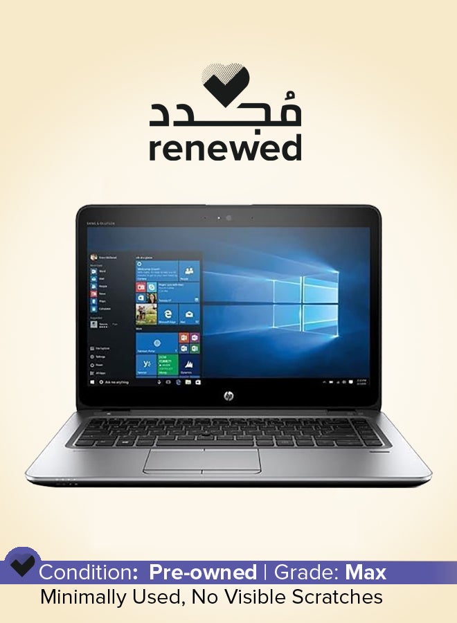 HP Renewed - EliteBook 840 G4  Laptop With 14-Inch Full HD Display,Intel Core i5-7200U Processor/Dual Core/7th Gen/8GB RAM/256GB SSD/Windows 10 Pro English Silver - Image 1