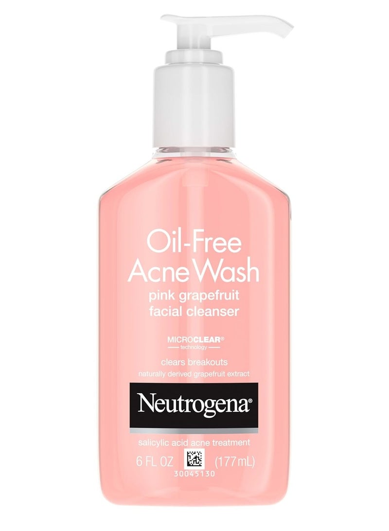 نيوتروجينا غسول وجه خالي من الزيت بنكهة الجريب فروت الوردي لتنظيف المسام وعلاج حب الشباب مع 2% حمض الساليسيليك و فيتامين C - عبوة 3 - Image 2