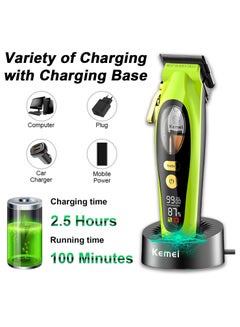Kemei 2035 Professional Hair Trimmer for Men , LED Display, Electric USB Rechargeable Contours Hairdresser Hair Trimmer  - Image 4