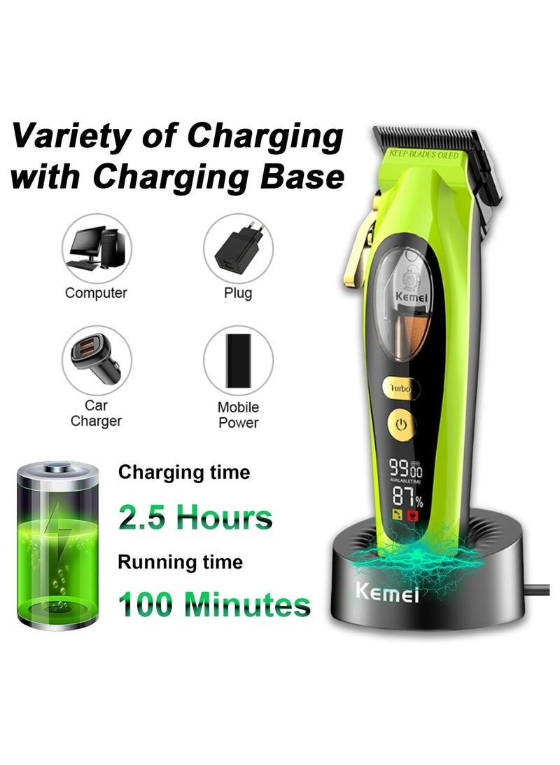Kemei 2035 Professional Hair Trimmer for Men , LED Display, Electric USB Rechargeable Contours Hairdresser Hair Trimmer - Image 4