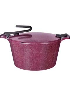 PYREX Granite Artisan Set 23 Cookware With Mienta Blender As A Gift 20-24-26-30 cm-Burgandy Burgandy 20-24-26-30cm  - Image 2