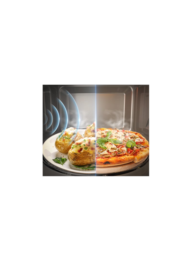 Midea Midea Microwave Defrost EG9P032M X-S, Cavity size: 28L, Grill, Eco mood, Grey painted cavity, 288 mm glass turntable, silver 28 L 900 W 6221284001420 silver  - Image 2