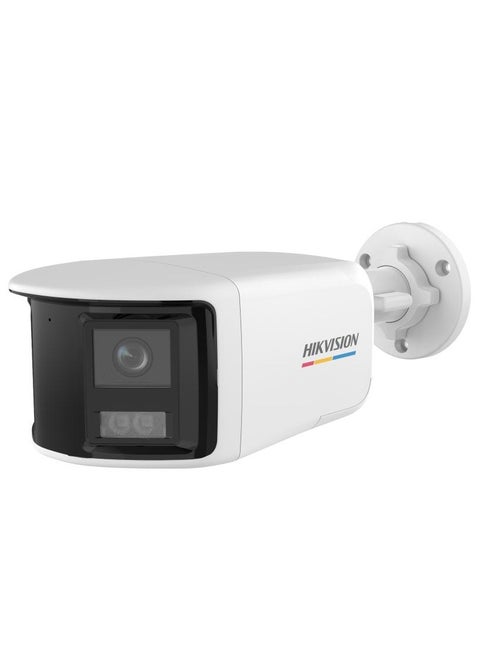 DS-2CE12KF3TP-DLS 3K ColorVu Dual-Lens Fixed Bullet Analog Camera, 180° Wide-Angle, 3328×1504 Resolution, F1.0 Aperture, 130 dB True WDR, 40m IR & White Light, 3D DNR, Built-in Microphone, IP67, 4 Programmable Motion Detection Areas, Auto White Balance & Exposure, Power over Coaxial (12V DC)