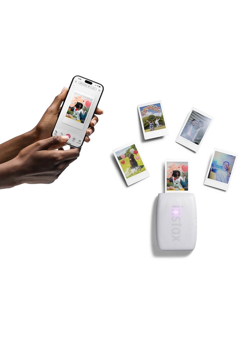 FUJIFILM Instax Mini LINK 3 Smartphone Photo Printer, Clay White  - Image 4