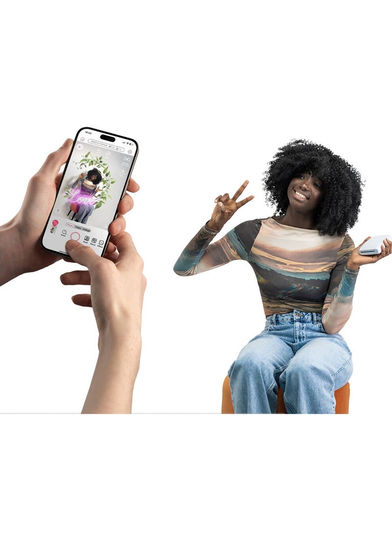 FUJIFILM - Instax Mini LINK 3 Smartphone Photo Printer, Clay White - Image 1