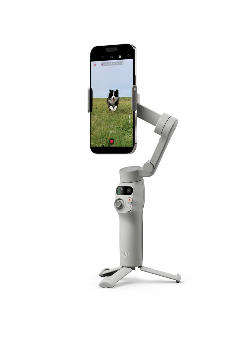 dji Osmo Mobile 7 Gimbal Stabilizer for iPhone, Android, Built-in Tripod, Ultra-Light, Comfortable Grip, 3-Axis Phone Gimbal, ActiveTrack 7.0, ShotGuides, One-Tap Edit, 10hrs Use, Phone Charging, Gray - Image 1