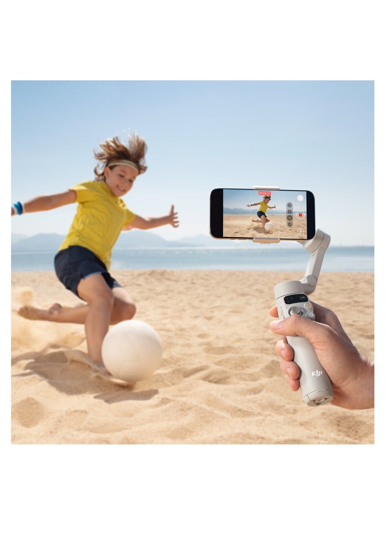 dji Osmo Mobile 7 Gimbal Stabilizer for iPhone, Android, Built-in Tripod, Ultra-Light, Comfortable Grip, 3-Axis Phone Gimbal, ActiveTrack 7.0, ShotGuides, One-Tap Edit, 10hrs Use, Phone Charging, Gray - Image 5