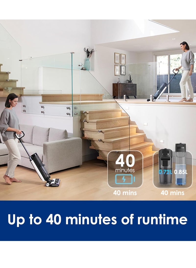 Tineco - FLOOR ONE S7 FlashDry Smart Cordless Wet Dry Vacuum Cleaner, Long Runtime, Great for Sticky Messes, Self-cleaning, 158℉Hot Air FlashDrying, Dual-sided Edge Cleaning, Extended Battery Lifespan 250 W Tineco FLOOR ONE S7 FlashDry black - Image 1