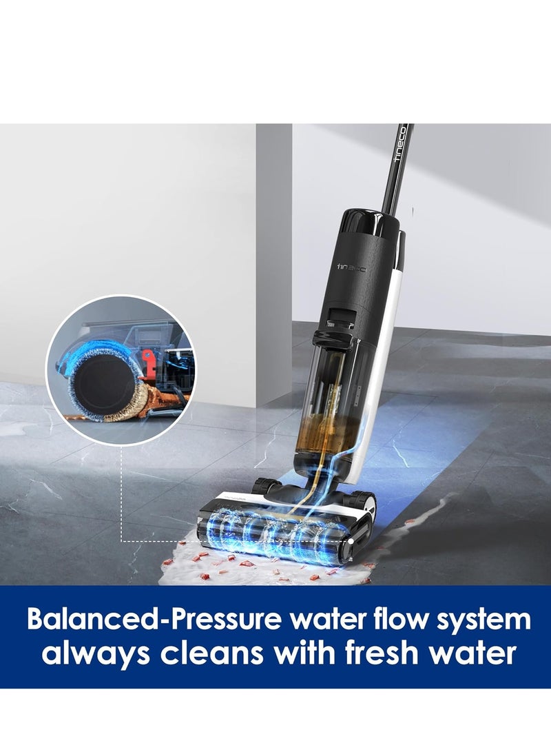 Tineco - FLOOR ONE S7 FlashDry Smart Cordless Wet Dry Vacuum Cleaner, Long Runtime, Great for Sticky Messes, Self-cleaning, 158℉Hot Air FlashDrying, Dual-sided Edge Cleaning, Extended Battery Lifespan 250 W Tineco FLOOR ONE S7 FlashDry black - Image 1