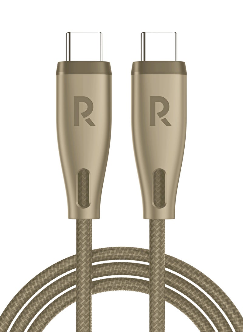 راف باور كابل Type-C إلى Type-C بطول 1.20م 60W - Image 2