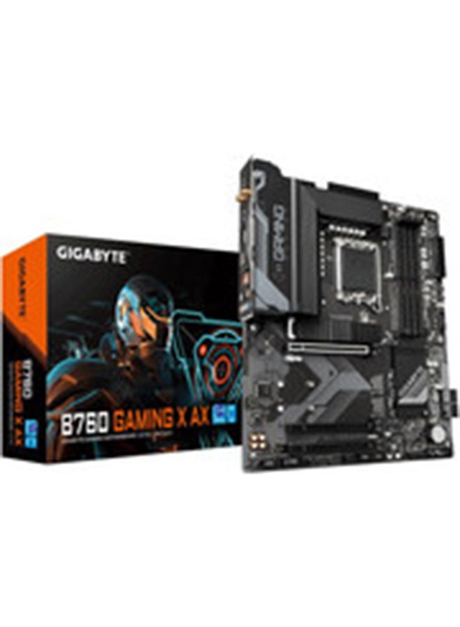 GIGABYTE - B760 Gaming X AX Motherboard - Supports Intel Core 14th Gen CPUs, 8+1+1 Phases Digital VRM, up to 7600MHz DDR5 (OC), 3xPCIe 4.0 M.2, Wi-Fi 6E, 2.5GbE LAN, USB 3.2 Gen 2 - Image 1