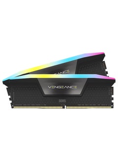 CORSAIR Vengeance DDR5 16GB (2x8GB) RGB DRAM 5200MHz, CL40 1.25V Intel XMP iCUE Compatible Computer Memory - CMH16GX5M2B5200C40 | Black 
