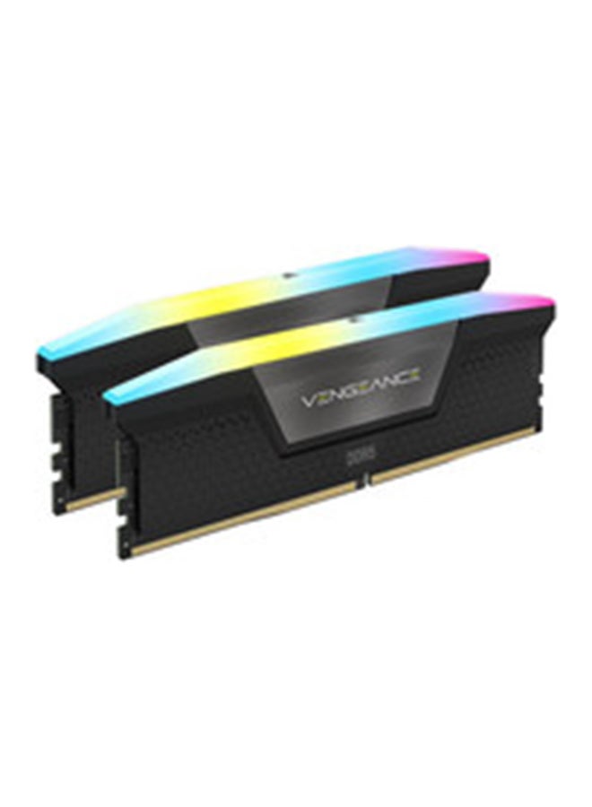 كورسير - Vengeance DDR5 16GB (2x8GB) RGB DRAM 5200MHz, CL40 1.25V Intel XMP iCUE Compatible Computer Memory - CMH16GX5M2B5200C40 | Black - Image 1