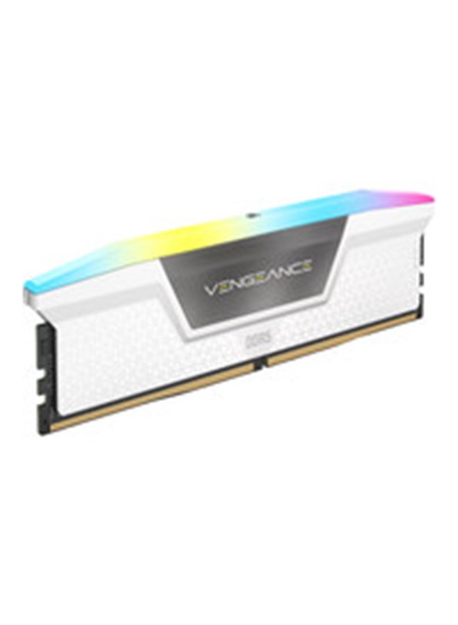 كورسير Vengeance RGB 32GB (2x16GB) DDR5 DRAM 5200MHz CL40 Intel XMP iCUE Compatible Memory - CMH32GX5M2B5200C40W | White  - Image 3