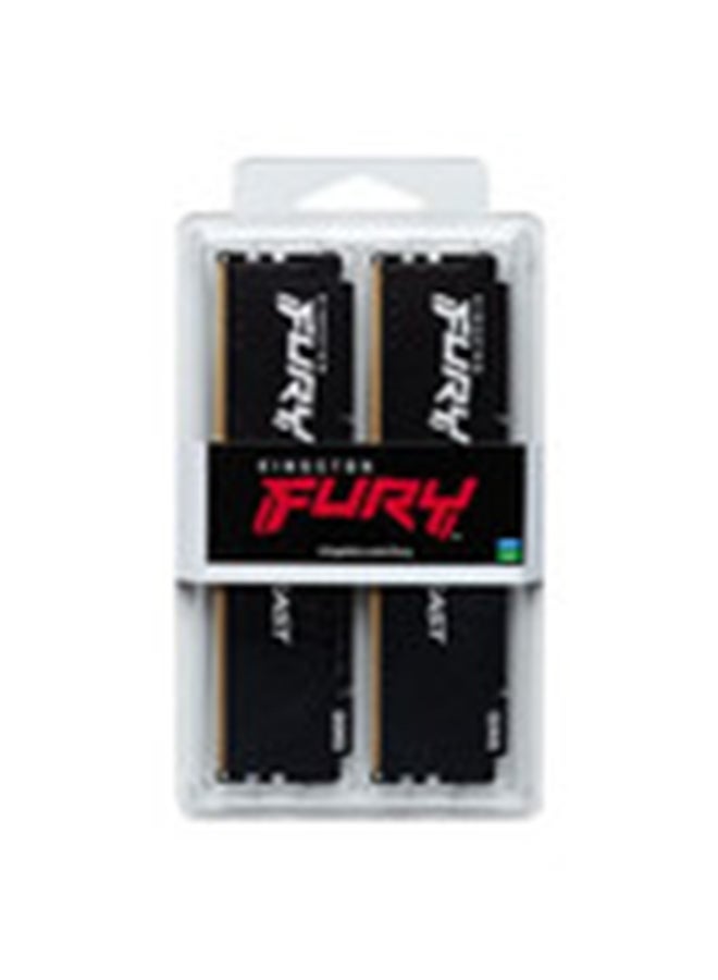 كينغستون - Fury Beast 32GB (2x16GB) DDR5 6000MT/s CL30 DIMM (Kit of 2) Desktop Gaming Memory Black - KF560C30BBEK2-32 | Black - Image 1