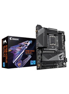 جيجابايت B760 AORUS Elite AX (LGA 1700/ Intel/ B760/ ATX/ DDR5/ Triple M.2/ PCIe 4.0/ USB 3.2 Gen2X2 Type-C/WiFi 6E/ 2.5GbE LAN/Q-Flash Plus/PCIe EZ-Latch/Gaming Motherboard)  - Image 1