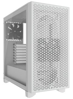 كورسير 3000D Airflow Mid-Tower PC Case - White - 2X SP120 Elite Fans - Four-Slot GPU Support – Fits up to 8X 120mm Fans - High-Airflow Design  - Image 1