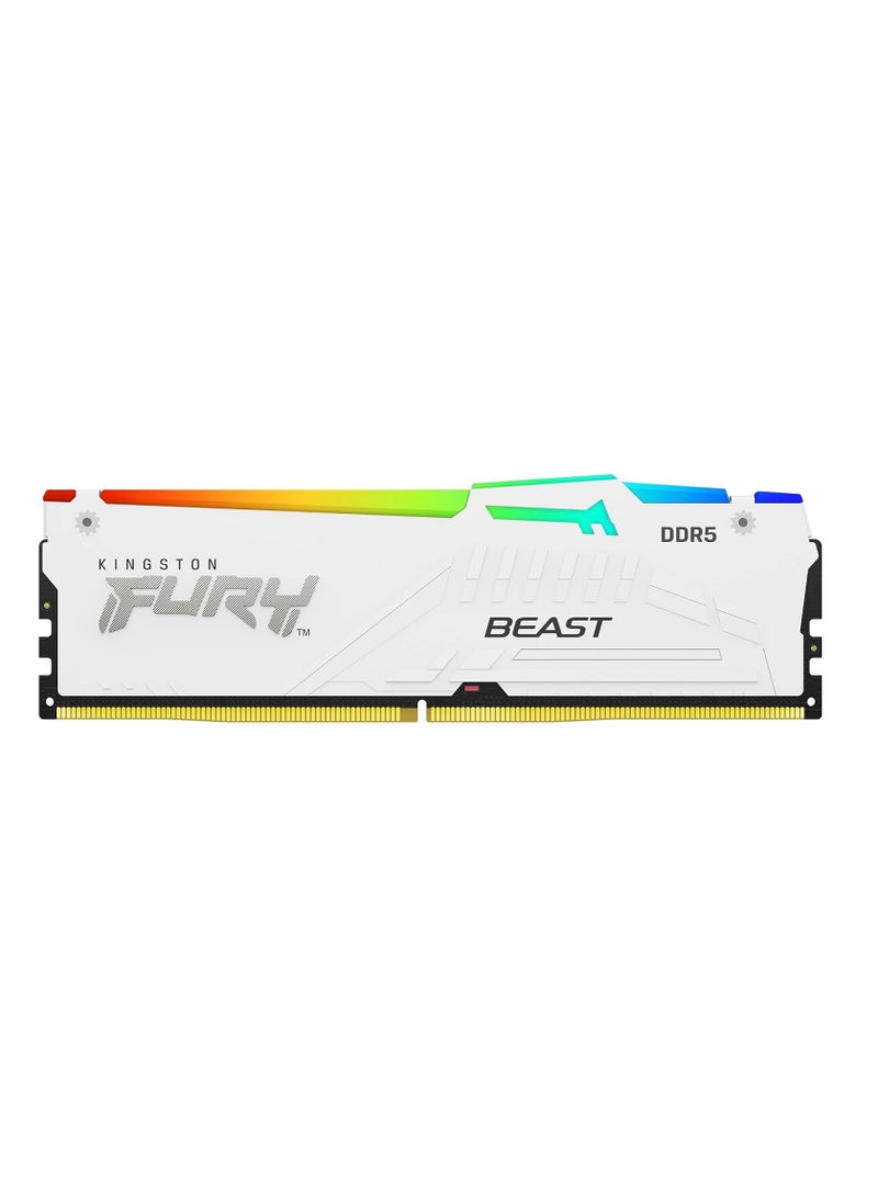 كينغستون Fury Beast RGB XMP 32GB (2x16GB) 5200MT/s DDR5 CL40 DIMM Desktop Gaming Memory Kit - KF552C40BWAK2-32 | White  - Image 5
