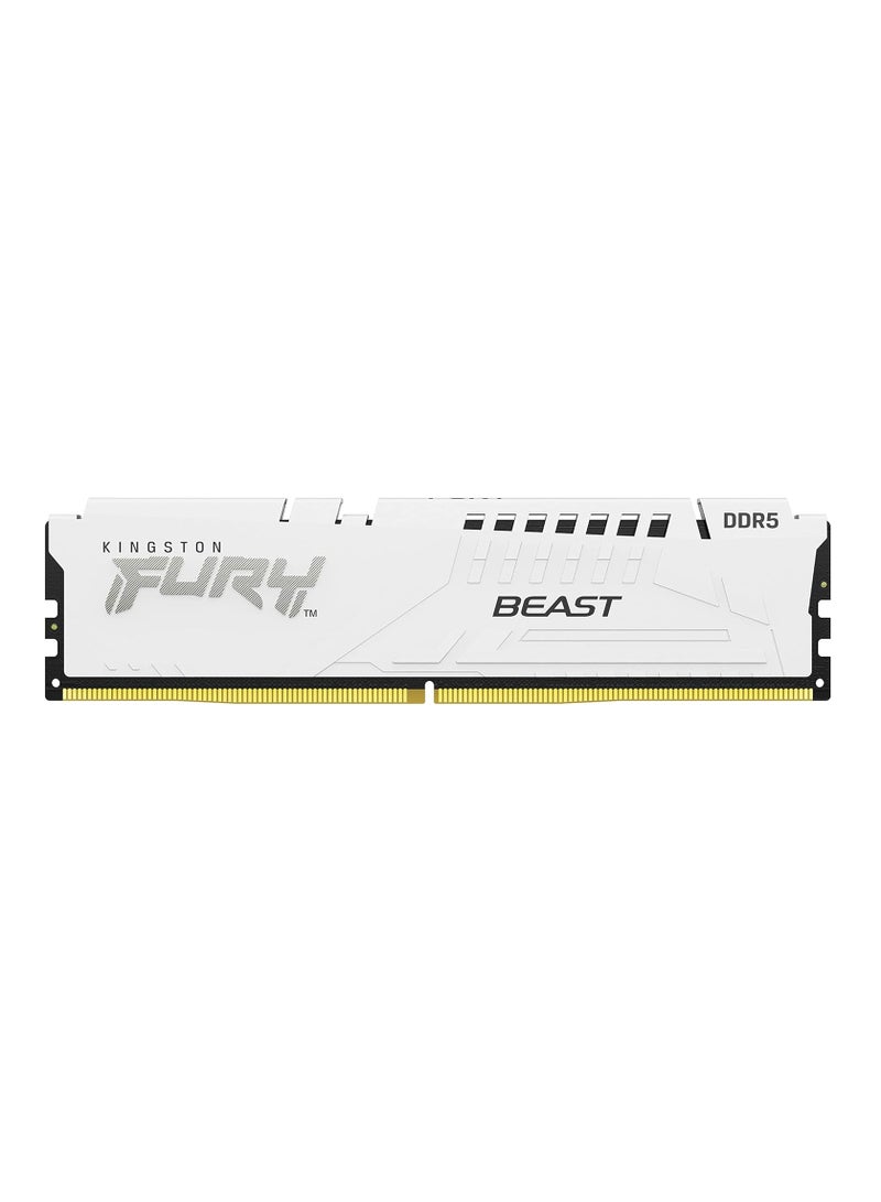 Kingston - Fury Beast 32GB 6000MT/s DDR5 CL36 DIMM (2x16GB) Desktop Gaming Memory Kit - KF560C36BWE2K2-32 | White - Image 1