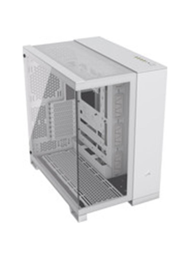 CORSAIR 6500X Tempered Glass Mid-Tower ATX PC Case, No Fans Included, Dual-Chamber Design, Wide Cooling Flexibility, Reverse Connection Motherboard Compatible | White  - Image 1