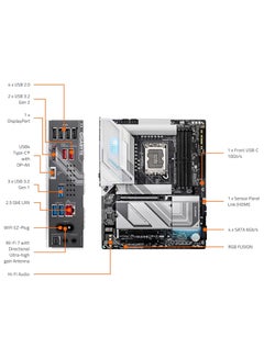 GIGABYTE Z890 Gaming X WIFI7 Intel Core Ultra (Series 2) LGA 1851 Motherboard, ATX, DDR5, 4X M.2, PCIe 5.0, USB4, WIFI7, 2.5GbE LAN, EZ-Latch 