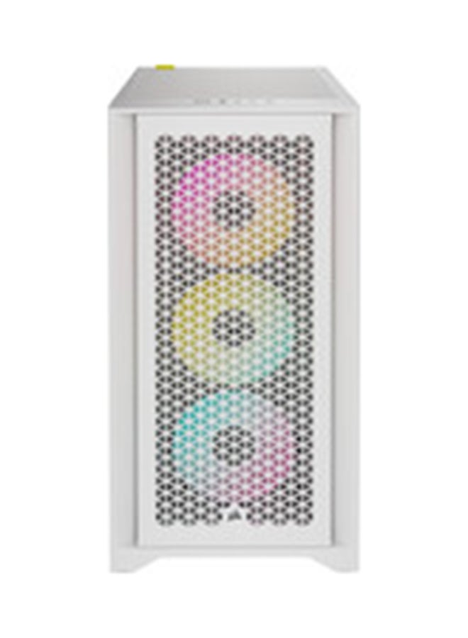 CORSAIR iCUE 4000D RGB Airflow Mid-Tower Case, 3X AF120 RGB Elite Fans, iCUE Lighting Node PRO Controller, High-Airflow Design, CORSAIR RapidRoute Cable Management System | White  - Image 2