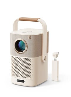 Yaber Portable Projector (BUILT-IN BATTERY ), with Dual JBL Speakers 5W, with USB dongle Android TV, Auto Focus  and Auto keystone correction, support Alexa and NFC T2 PLUS Beige  - Image 4