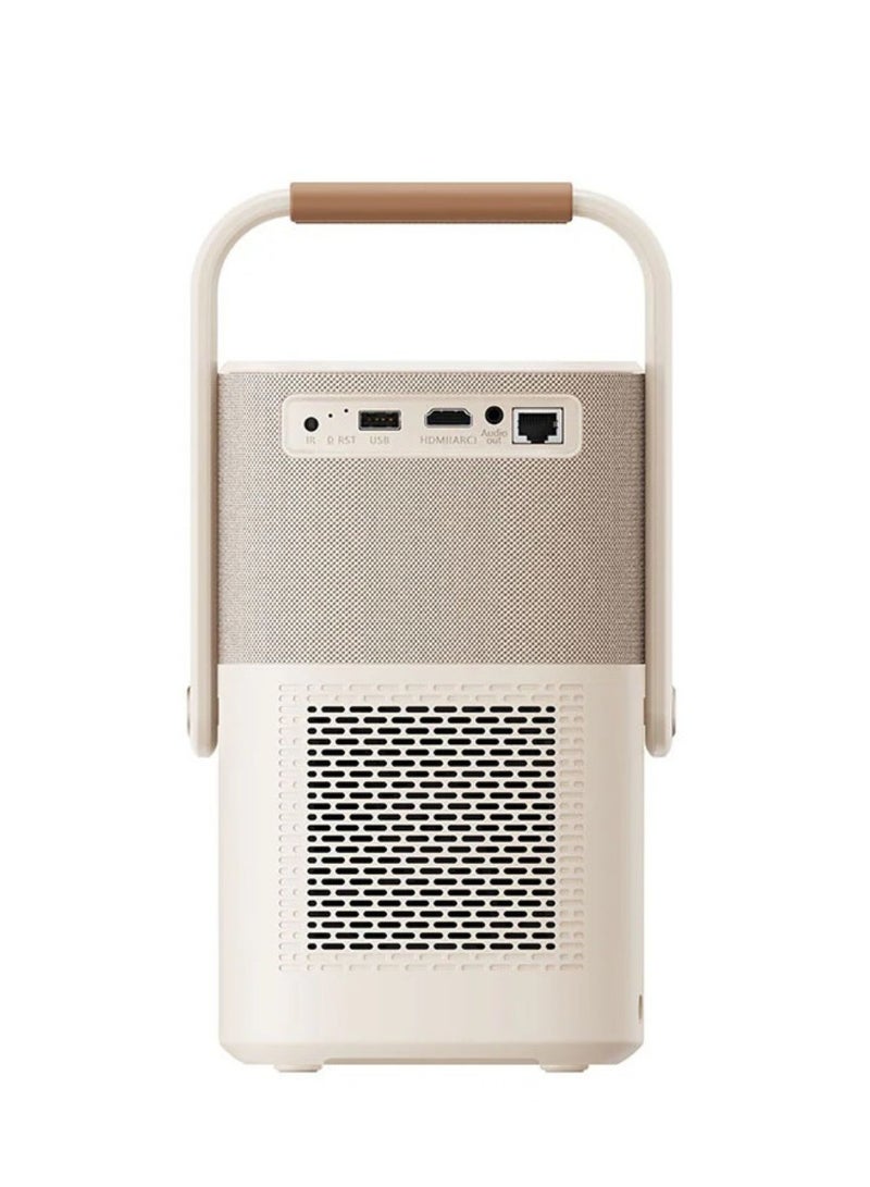Yaber - Portable Projector (BUILT-IN BATTERY ), with Dual JBL Speakers 5W, with USB dongle Android TV, Auto Focus  and Auto keystone correction, support Alexa and NFC T2 PLUS Beige - Image 1
