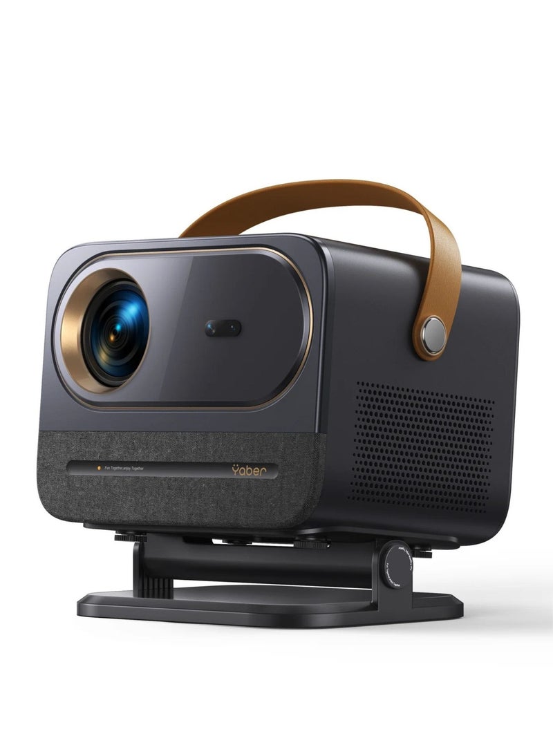 Yaber - Projector, with Dual JBL Speakers 5W, with Bulit in Android TV, Auto Focus  and 4 points keystone correction, support Alexa and NFC U12 Black - Image 1