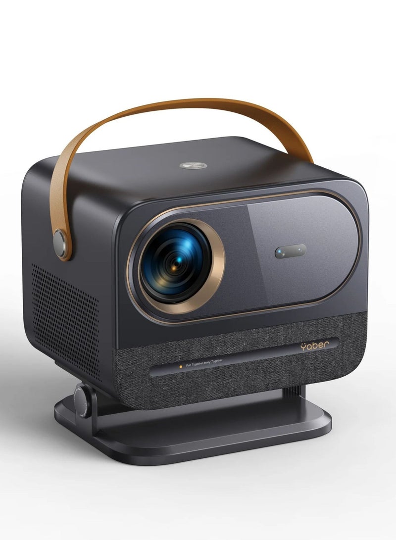 Yaber - Projector, with Dual JBL Speakers 5W, with Bulit in Android TV, Auto Focus  and 4 points keystone correction, support Alexa and NFC U12 Black - Image 1