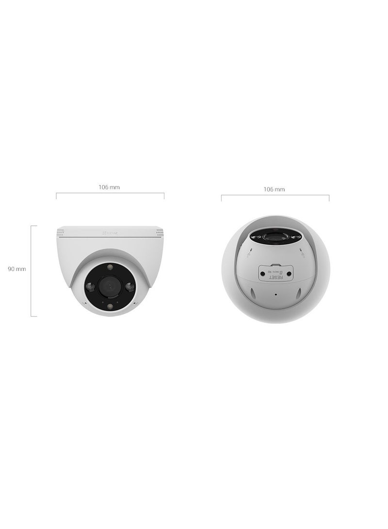EZVIZ - EZVIZ H4 2K Wi-Fi Smart Home Camera, AI-Powered Human / Vehicle Shape Detection, Active Defense with Siren and Strobe Light, Color Night Vision, Two-Way Calling, IP67 | CS-H4 - Image 1